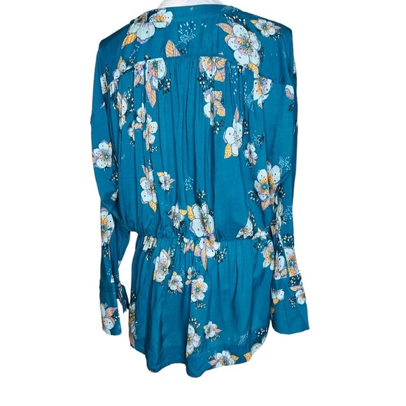 Free People Tuscan Dreams Tunic Dress Turquoise Women’s Size Small - Picture 5 of 10